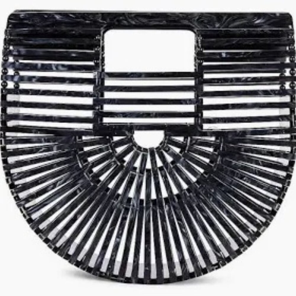 Cult Gaia Black Bamboo Arc Bag